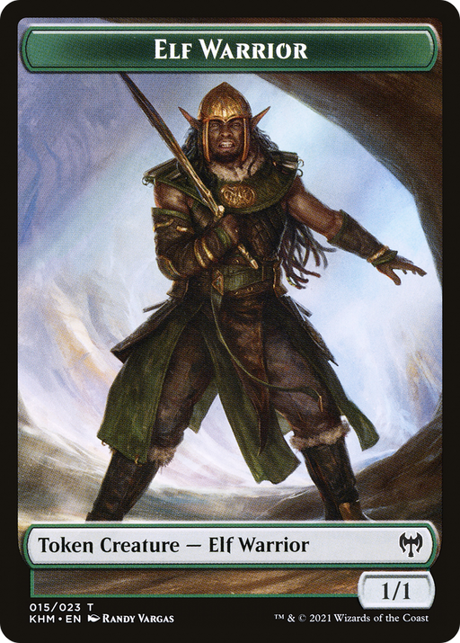 Elf Warrior (TKHM-015) [Tokens] Kaldheim Tokens Foil MTG Single Wizards of the Coast