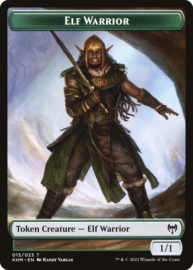 Elf Warrior (TKHM-015) [Tokens] Kaldheim Tokens MTG Single Wizards of the Coast