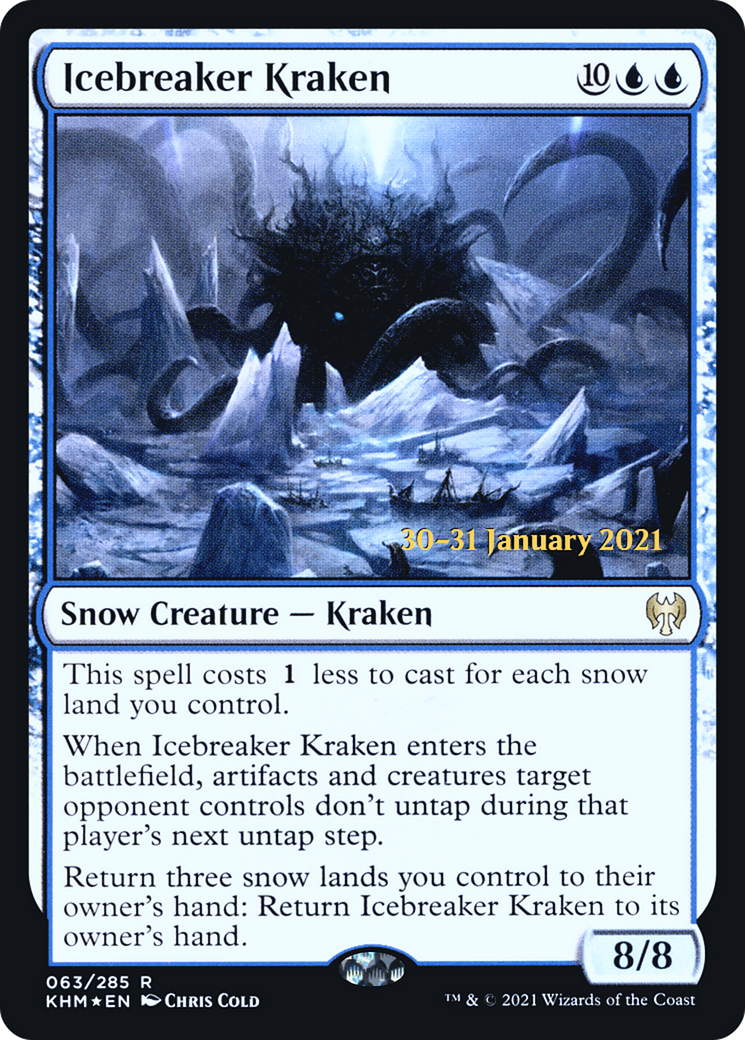 Icebreaker Kraken (PRE-063) [Kaldheim Promos] Foil MTG Single Wizards of the Coast