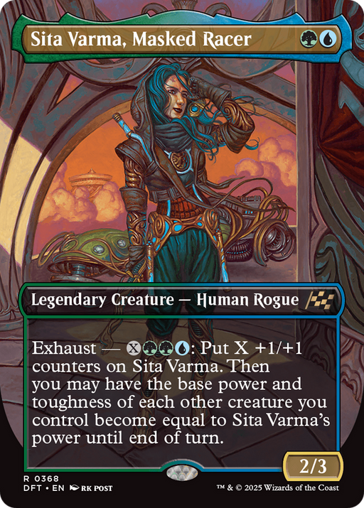 Sita Varma, Masked Racer (DFT-368) [Aetherdrift] (Borderless) MTG Single Wizards of the Coast