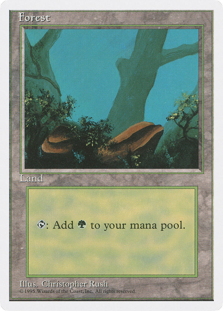 Forest (4ED-376) [Fourth Edition] MTG Single Magic: The Gathering