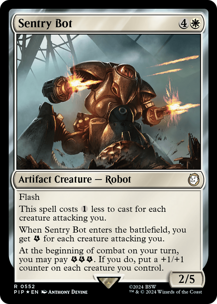 Sentry Bot (Surge Foil) (PIP-552) [Fallout] Foil MTG Single Wizards of the Coast