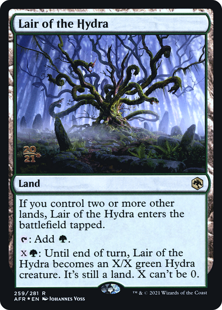 Lair of the Hydra (PRE-259) [Adventures in the Forgotten Realms Promos] Foil MTG Single Wizards of the Coast