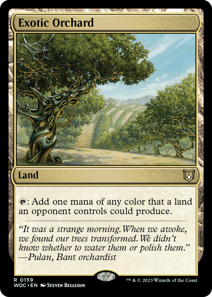 Exotic Orchard (WOC-159) [Wilds of Eldraine Commander] MTG Single Wizards of the Coast