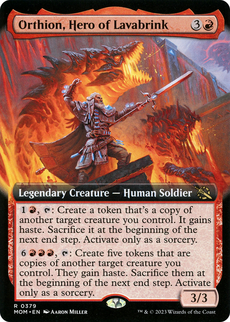 Orthion, Hero of Lavabrink (MOM-379) [March of the Machine] (Extended Art) MTG Single Wizards of the Coast