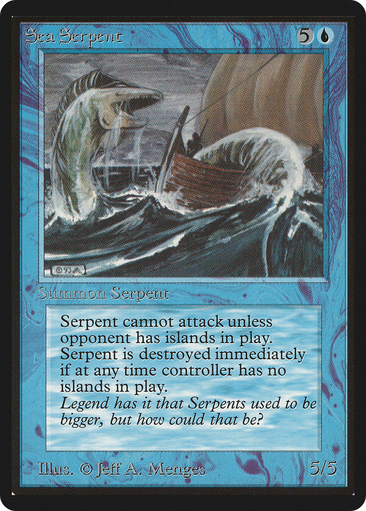 Sea Serpent (LEB-077) [Oldschool] Limited Edition Beta MTG Single Wizards of the Coast