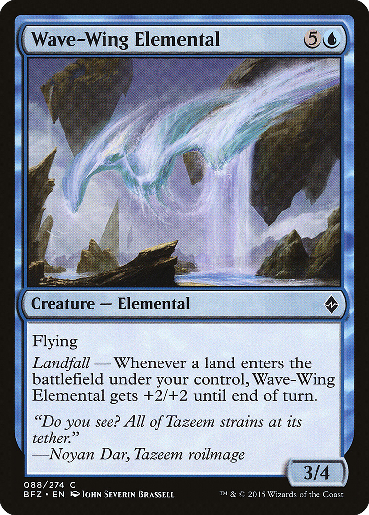 Wave-Wing Elemental (BFZ-088) [Battle for Zendikar] Foil MTG Single Wizards of the Coast