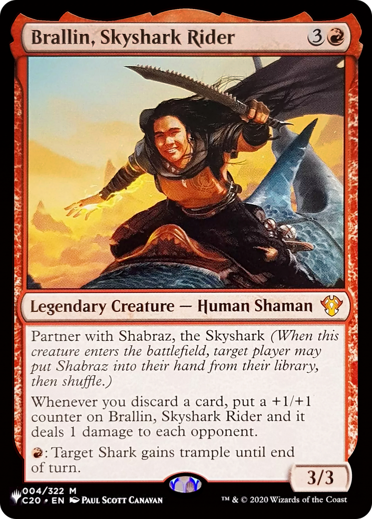 Brallin, Skyshark Rider (LIST-004/322) [Mystery Booster] The List MTG Single Wizards of the Coast