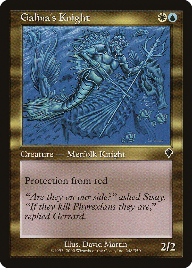 Galina's Knight (INV-248) [Invasion] Foil MTG Single Wizards of the Coast