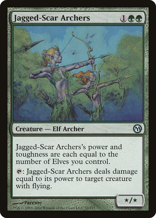Jagged-Scar Archers (DPA-072) [Misc] Duels of the Planeswalkers MTG Single Wizards of the Coast