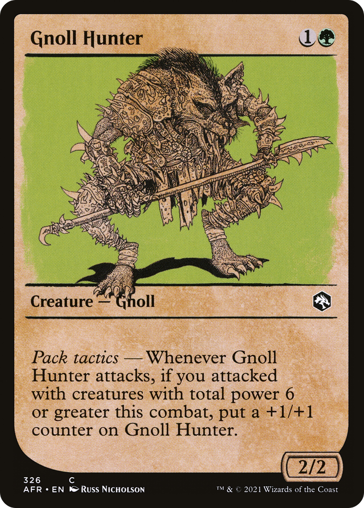 Gnoll Hunter (AFR-326) [Adventures in the Forgotten Realms] (Showcase) Foil MTG Single Wizards of the Coast