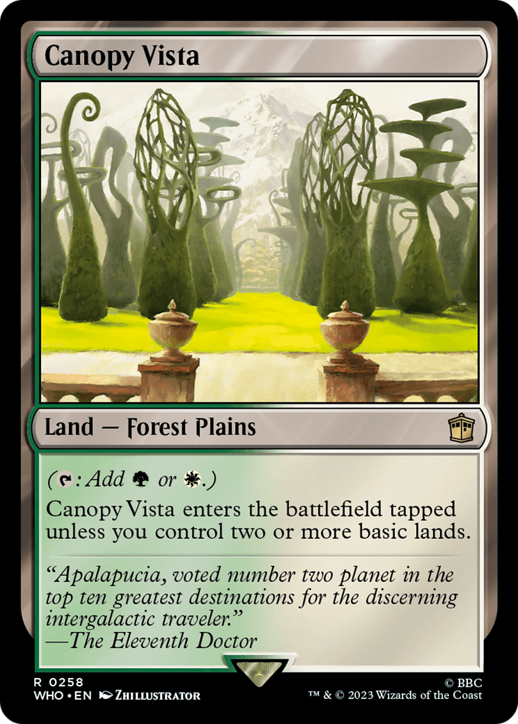 Canopy Vista (WHO-258) [Doctor Who] Foil MTG Single Wizards of the Coast