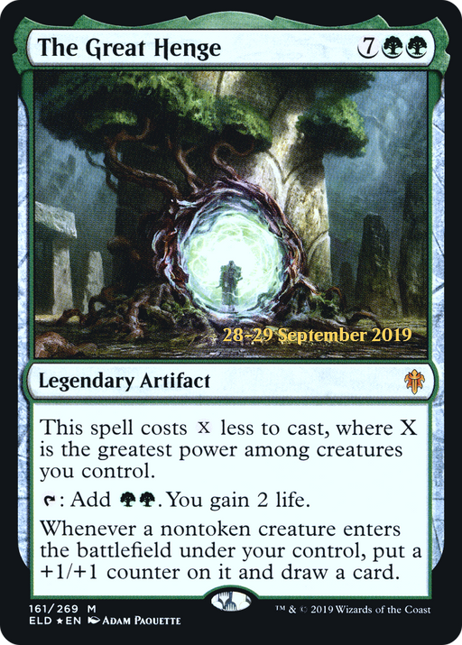 The Great Henge (PRE-161) [Throne of Eldraine Promos] Foil MTG Single Wizards of the Coast