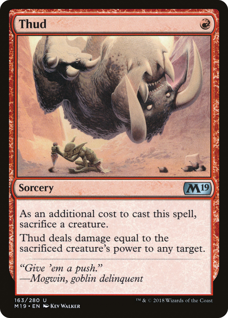 Thud (M19-163) [Core Set 2019] MTG Single Wizards of the Coast