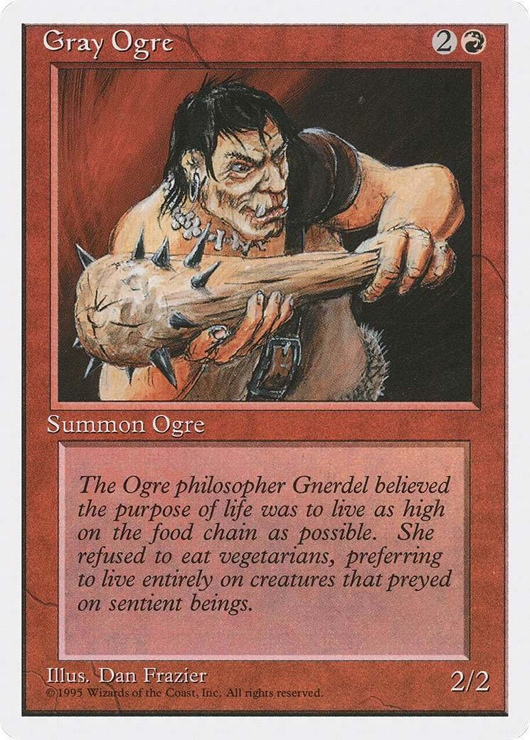 Gray Ogre (4ED-) [Fourth Edition] MTG Single Wizards of the Coast