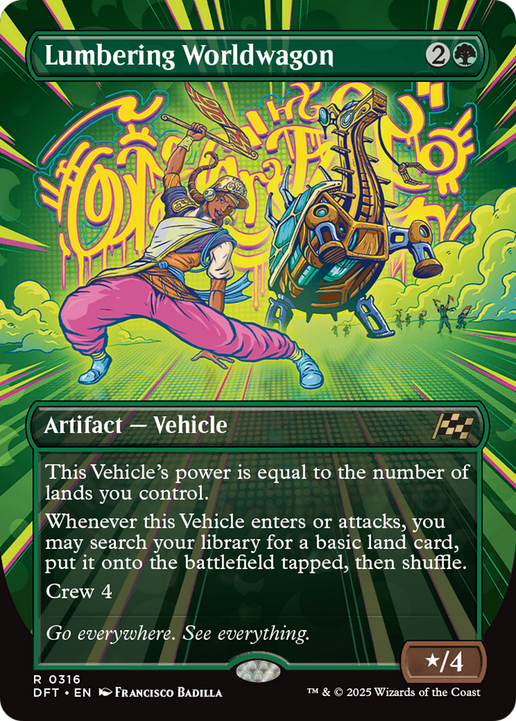 Lumbering Worldwagon (DFT-316) [Aetherdrift] (Borderless) MTG Single Wizards of the Coast