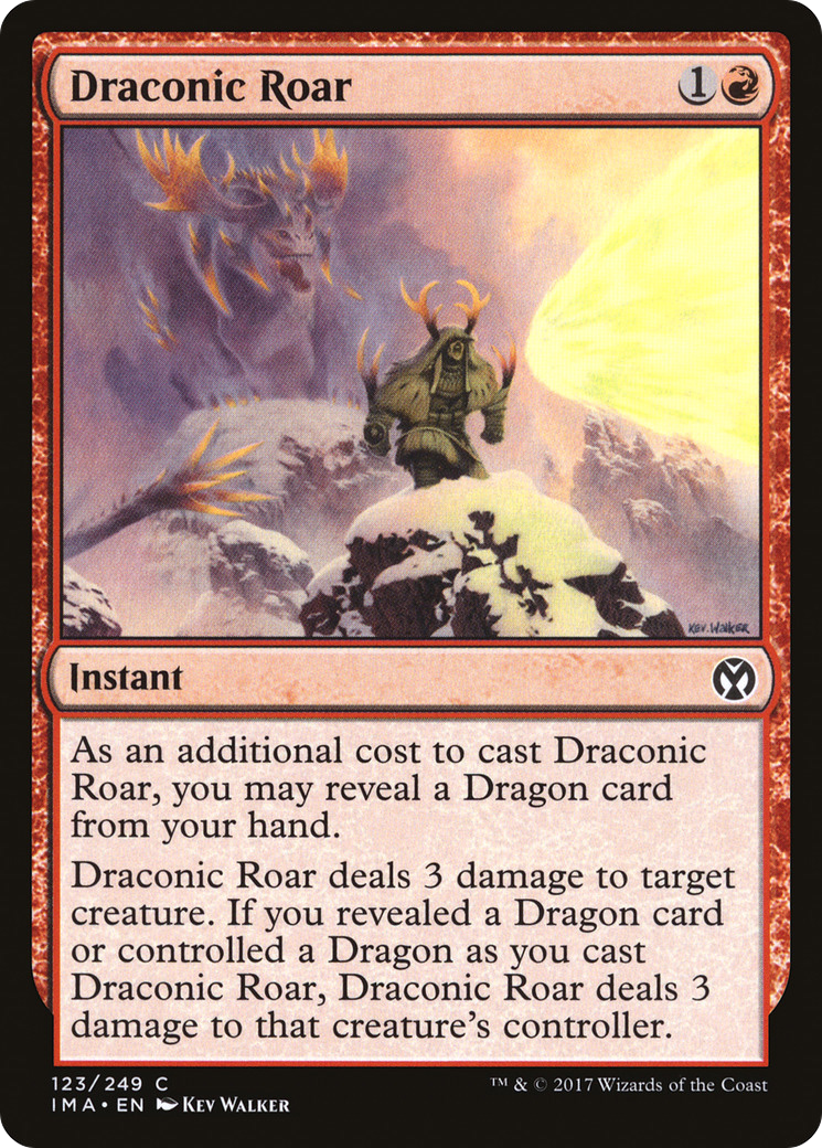 Draconic Roar (IMA-123) [Iconic Masters] Foil MTG Single Wizards of the Coast