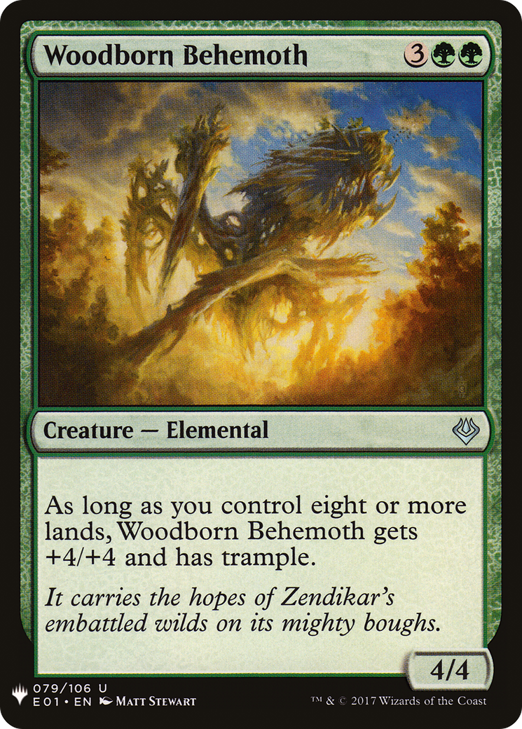 Woodborn Behemoth (LIST-E01-79) [Mystery Booster] The List MTG Single Wizards of the Coast