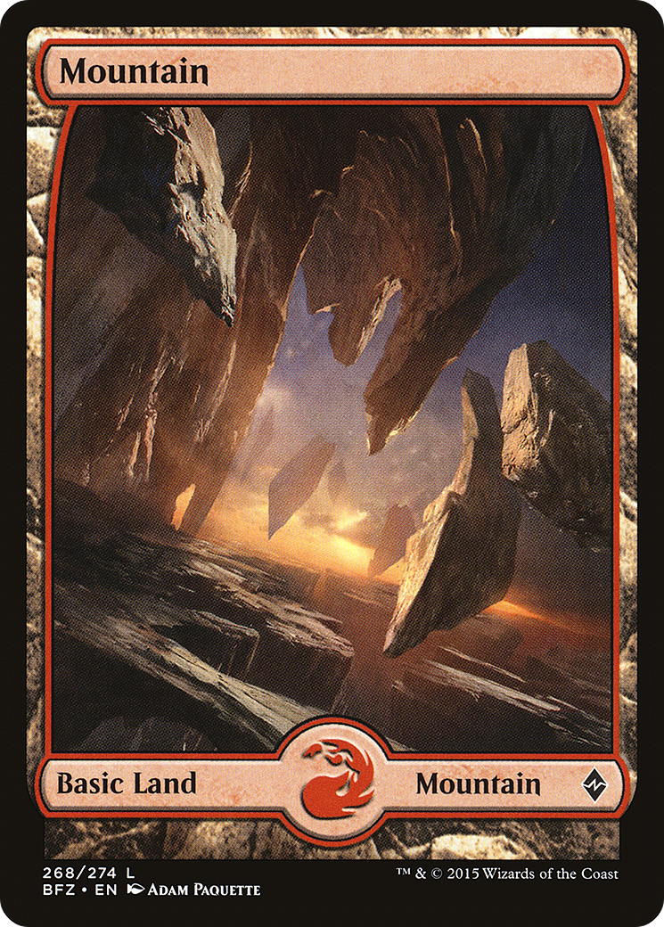Mountain (BFZ-268) [Battle for Zendikar] Foil MTG Single Wizards of the Coast