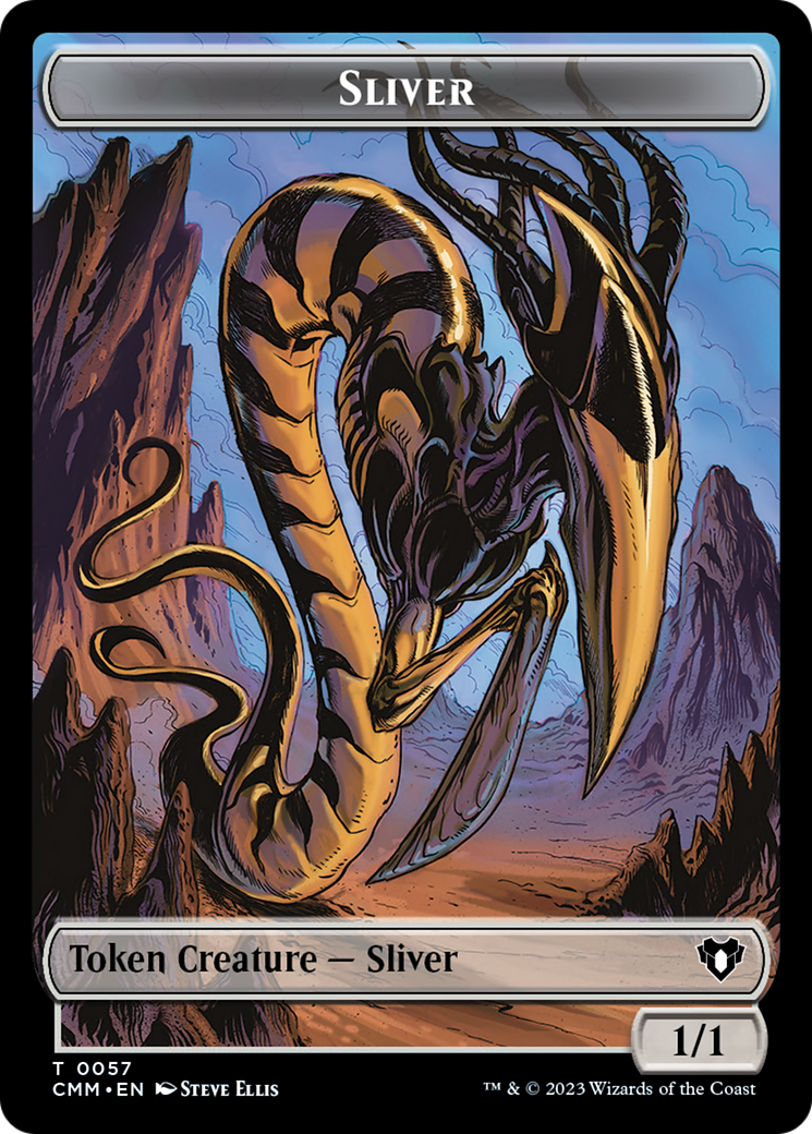 Sliver Army // Sliver Double-Sided Token [Tokens] Commander Masters Tokens MTG Single Magic: The Gathering