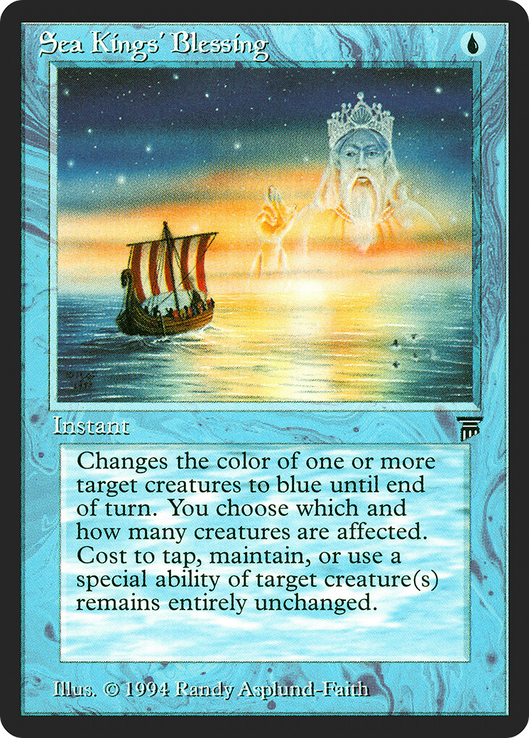Sea Kings' Blessing (LEG-075) [Oldschool] Legends MTG Single Wizards of the Coast