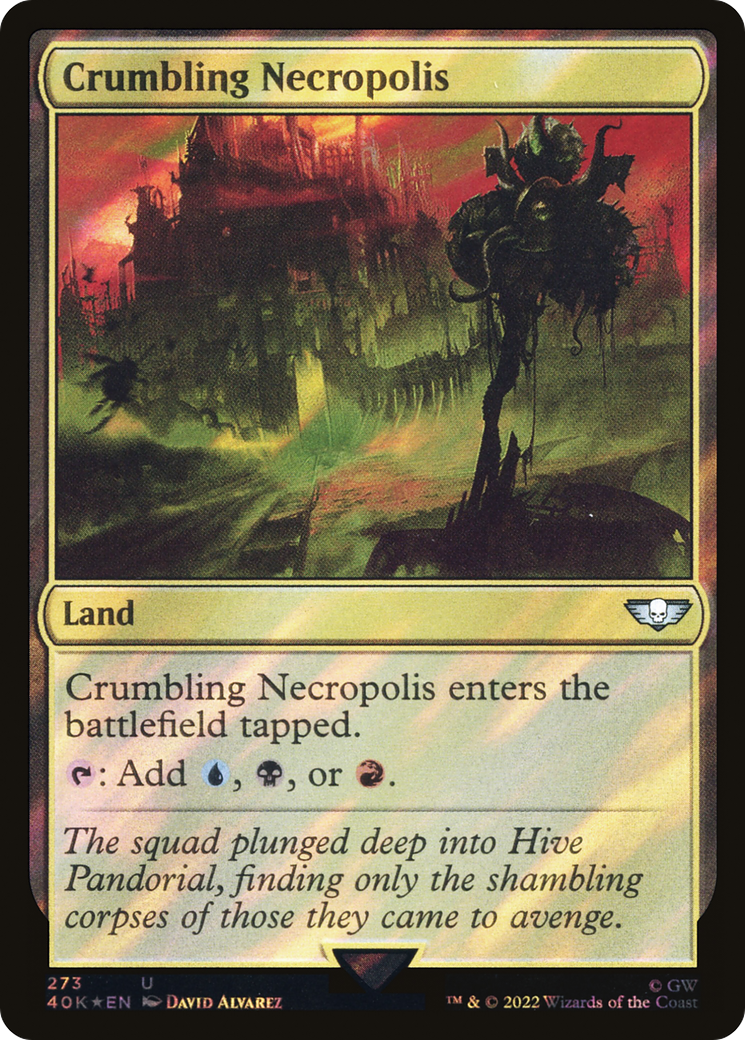 Crumbling Necropolis (40K-273★) [Warhammer 40,000 Commander] Foil MTG Single Wizards of the Coast
