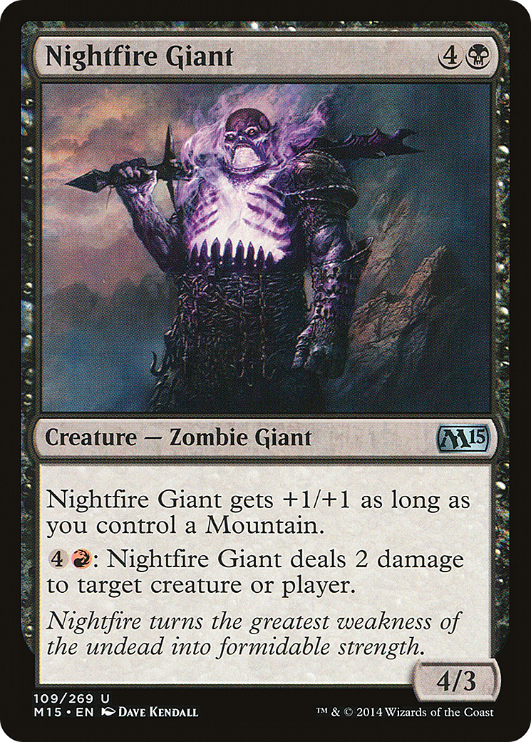 Nightfire Giant (M15-109) [Magic 2015] MTG Single Wizards of the Coast