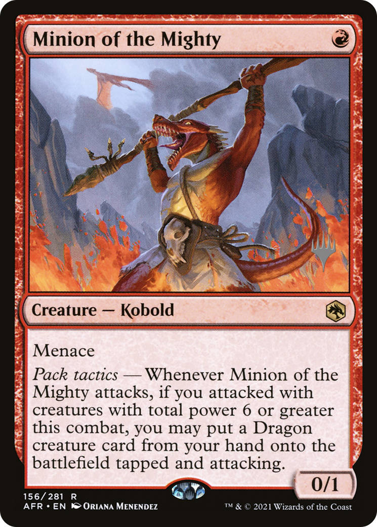 Minion of the Mighty (PPAFR-156) [Adventures in the Forgotten Realms Promos] Foil MTG Single Wizards of the Coast