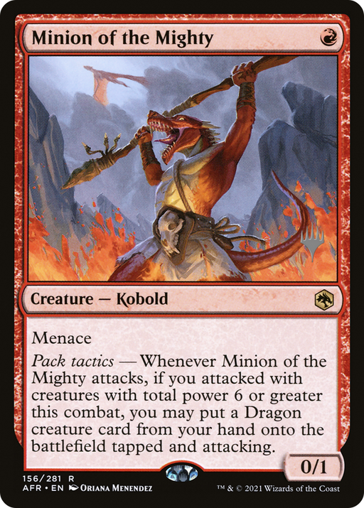 Minion of the Mighty (PPAFR-156) [Adventures in the Forgotten Realms Promos] Foil MTG Single Wizards of the Coast