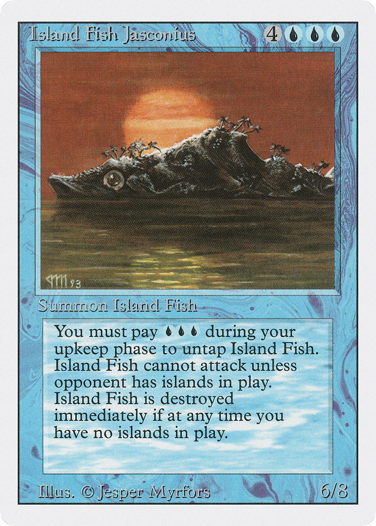 Island Fish Jasconius (3ED-061) [Revised Edition] MTG Single Magic: The Gathering