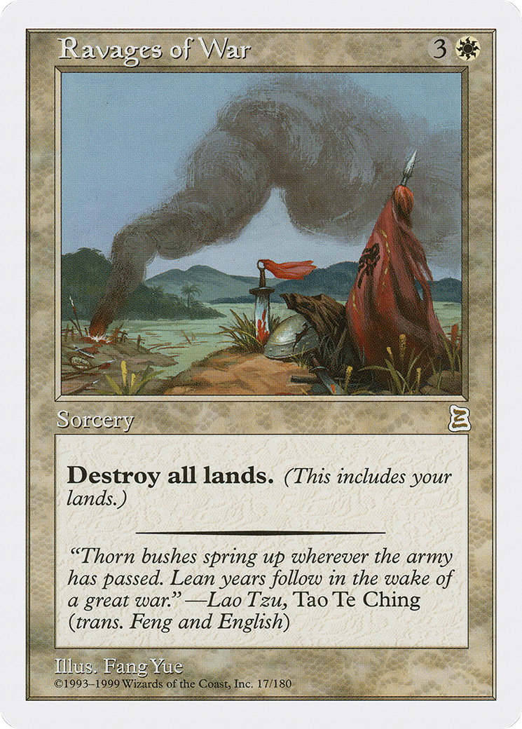 Ravages of War (PTK-017) [Oldschool] Portal Three Kingdoms MTG Single Wizards of the Coast