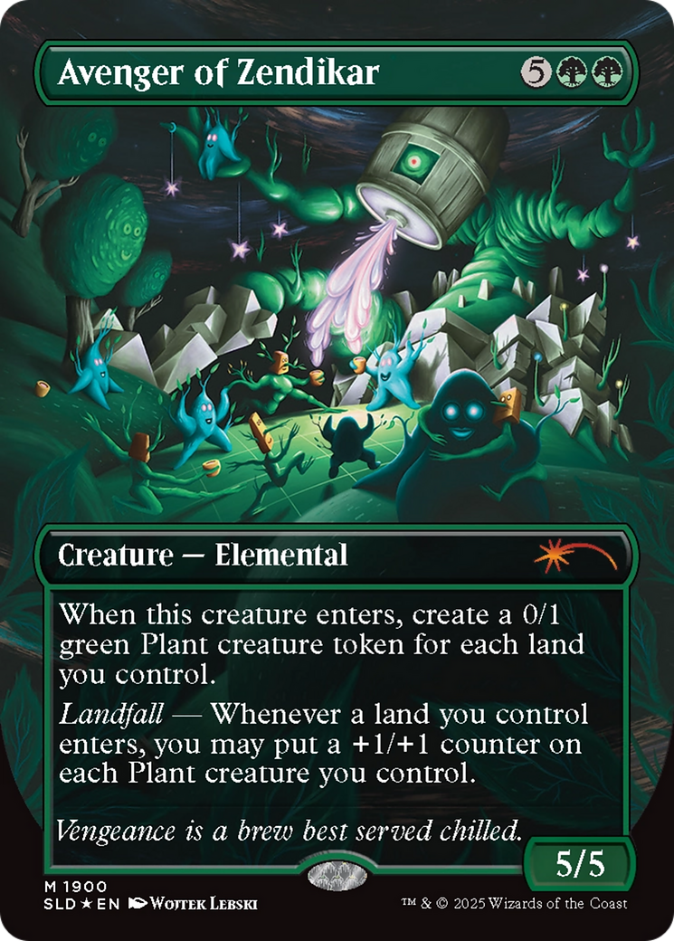 Avenger of Zendikar (Double Rainbow Foil) (SLD-1900) [Secret Lair] Drop (Borderless) Foil MTG Single Wizards of the Coast