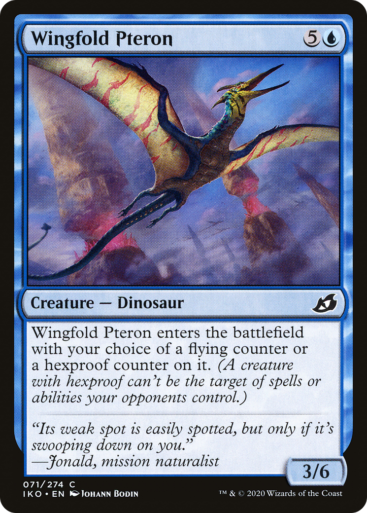 Wingfold Pteron (IKO-071) [Ikoria: Lair of Behemoths] Foil MTG Single Wizards of the Coast