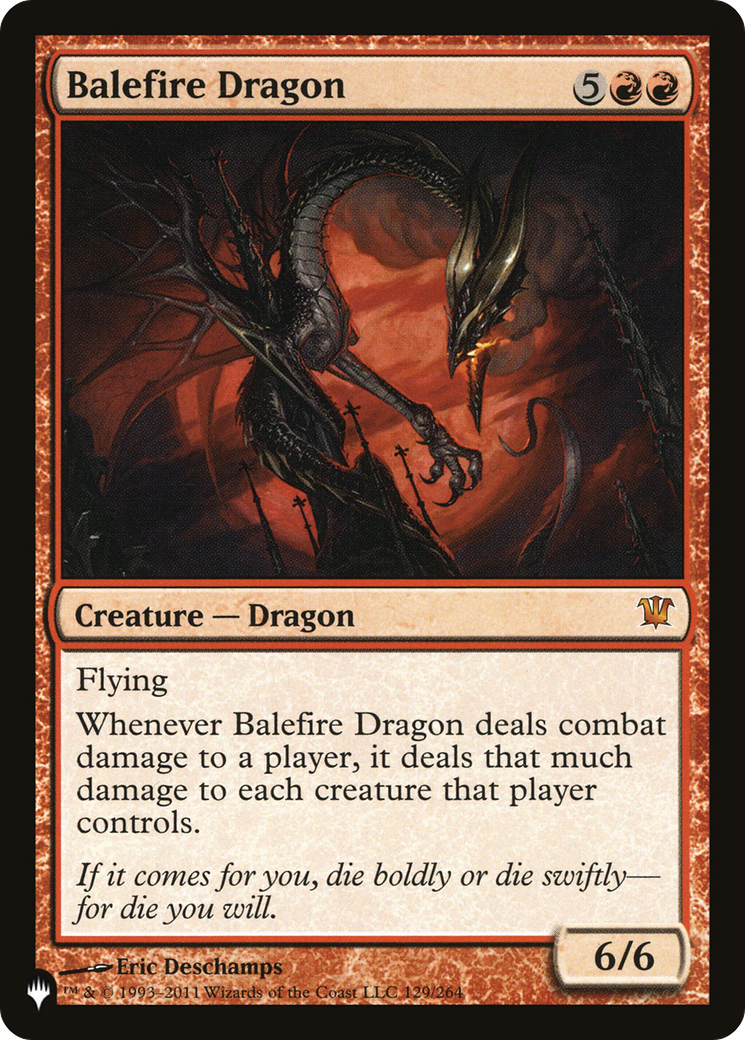 Balefire Dragon (LIST-129/264) [Mystery Booster] The List MTG Single Wizards of the Coast