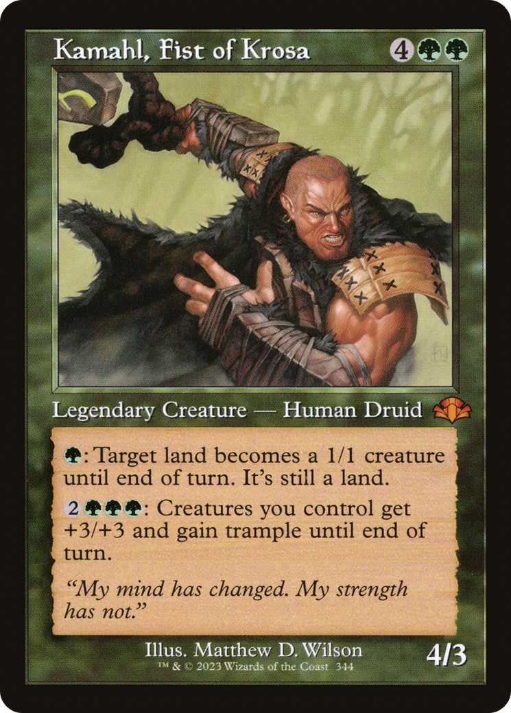 Kamahl, Fist of Krosa (DMR-344) [Dominaria Remastered] Foil MTG Single Wizards of the Coast