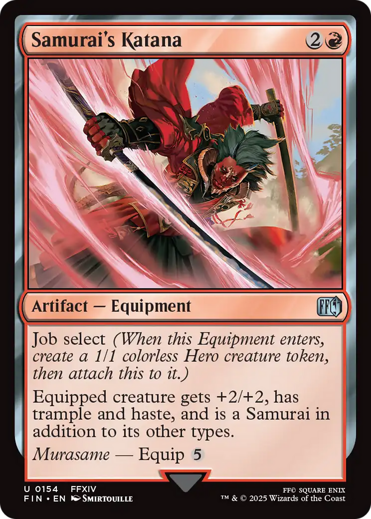 Samurai's Katana (FIN-154) [FINAL FANTASY] MTG Single Wizards of the Coast