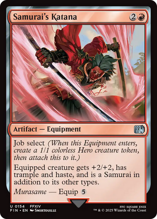 Samurai's Katana (FIN-154) [FINAL FANTASY] Foil MTG Single Wizards of the Coast