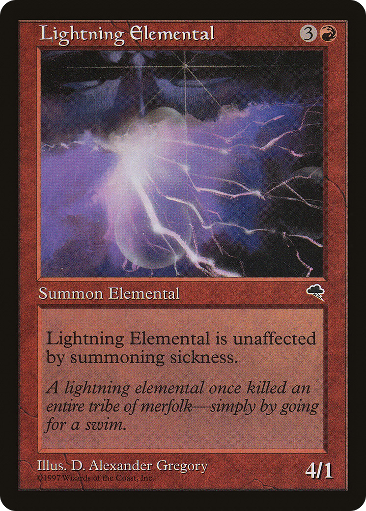 Lightning Elemental (TMP-186) [Tempest] MTG Single Wizards of the Coast