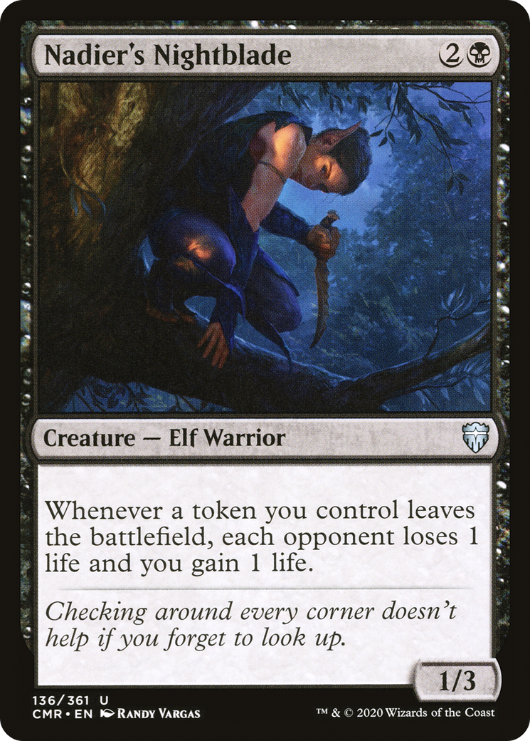 Nadier's Nightblade (CMR-136) [Commander Legends] Foil MTG Single Wizards of the Coast