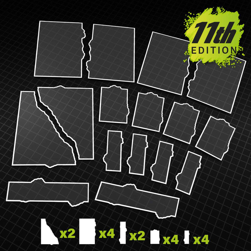 Green Stuff World: 11th Edition Glasspack Footprints