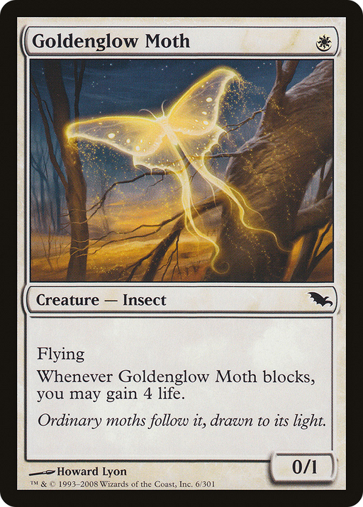 Goldenglow Moth (SHM-006) [Shadowmoor] Foil MTG Single Wizards of the Coast