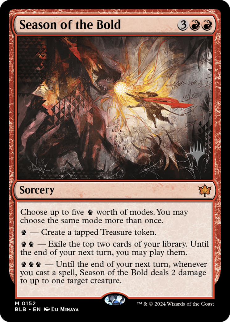 Season of the Bold (PPBLB-152) [Bloomburrow Promos] MTG Single Wizards of the Coast
