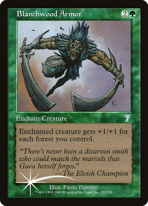 Blanchwood Armor (7ED-232) [7th Edition] MTG Single Wizards of the Coast