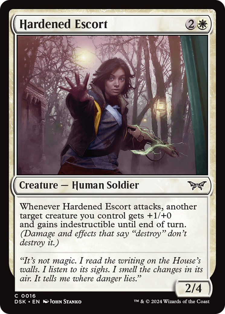 Hardened Escort (DSK-016) [Duskmourn: House of Horror] MTG Single Wizards of the Coast