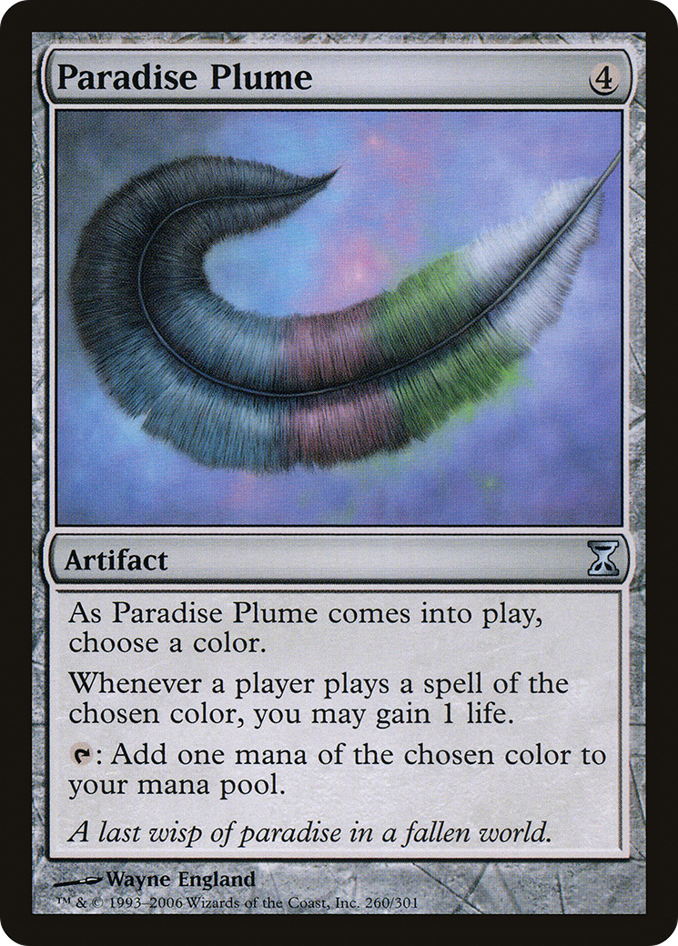 Paradise Plume (TSP-260) [Time Spiral] Foil MTG Single Wizards of the Coast