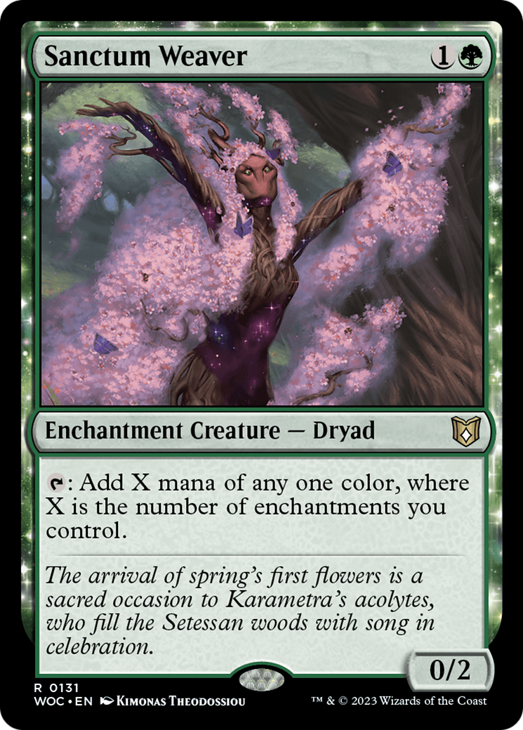 Sanctum Weaver (WOC-131) [Wilds of Eldraine Commander] MTG Single Wizards of the Coast