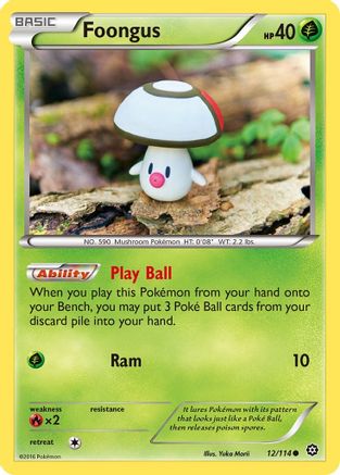 Foongus (12/114) [XY: Steam Siege] Pokemon Single Pokémon