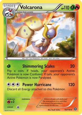 Volcarona (15/114) [XY: Steam Siege] Pokemon Single Pokémon