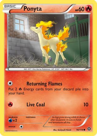 Ponyta (16/114) - [XY: Steam Siege] Pokemon Single Pokémon