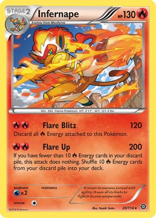Infernape (20/114) Reverse Holofoil [XY: Steam Siege] Pokemon Single Pokémon